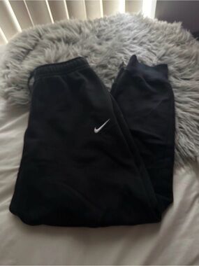 NIKE Black Sweatpants with Swoosh Logo